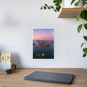 Glossy Art Poster of NYC Skyline, Wall Decor for Home, Office, New York City Gift, Landscape Print, Aesthetic Wall Art - DreamBrothers