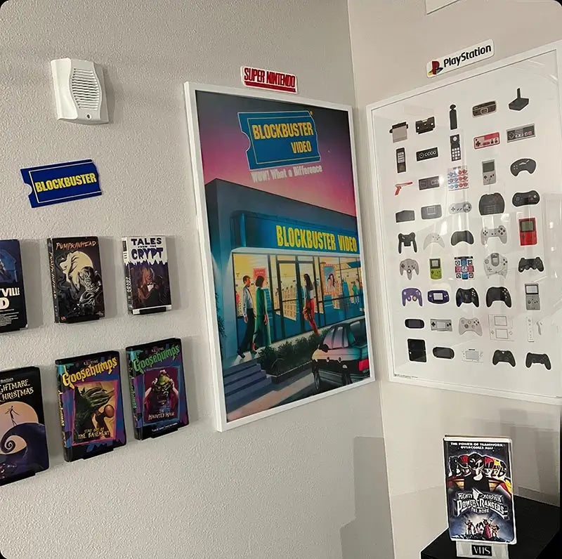 I love this retro artwork of Blockbuster!