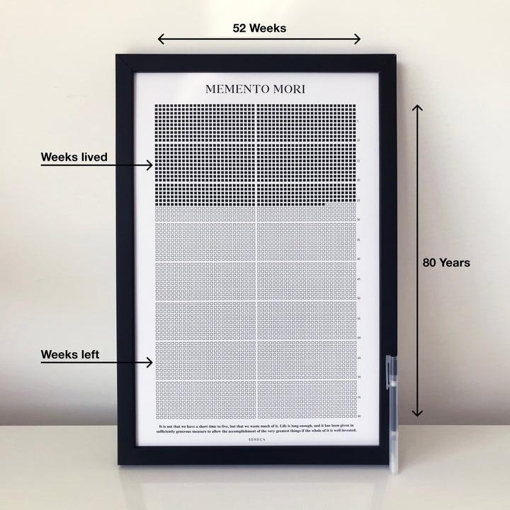 Memento Mori Life Calendar (FRAMED)