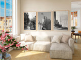 New York City, set di 3 poster vintage estetici, set di gallerie in bianco e nero, regalo di viaggio negli Stati Uniti