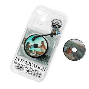 Rotating Vinyl iPhone Case, UNIQUE Music Lover Gift, 90s Nostalgia Gift, DIY Vinyl Custom, Retro CD, Vintage Phone case, Personalized Disk