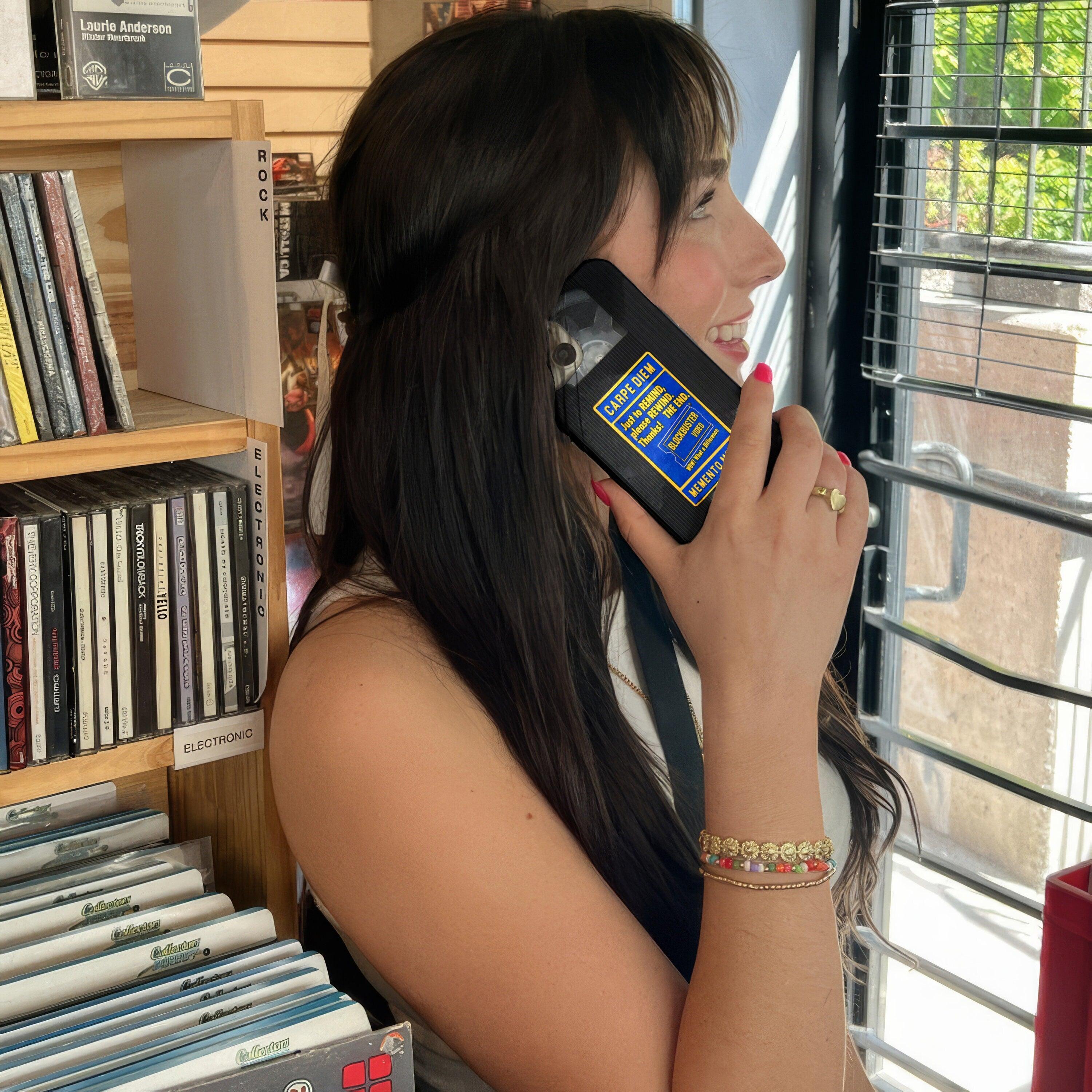 Blockbuster Video VHS Cassette Tape Phone Case, Motivational Movie Art, Memento Mori Poster, Retro iPhone Cover, 90s Nostalgia Gift