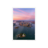 Poster artistico lucido dello skyline di New York, decorazione murale per casa, ufficio, regalo di New York City, stampa paesaggistica, arte murale estetica