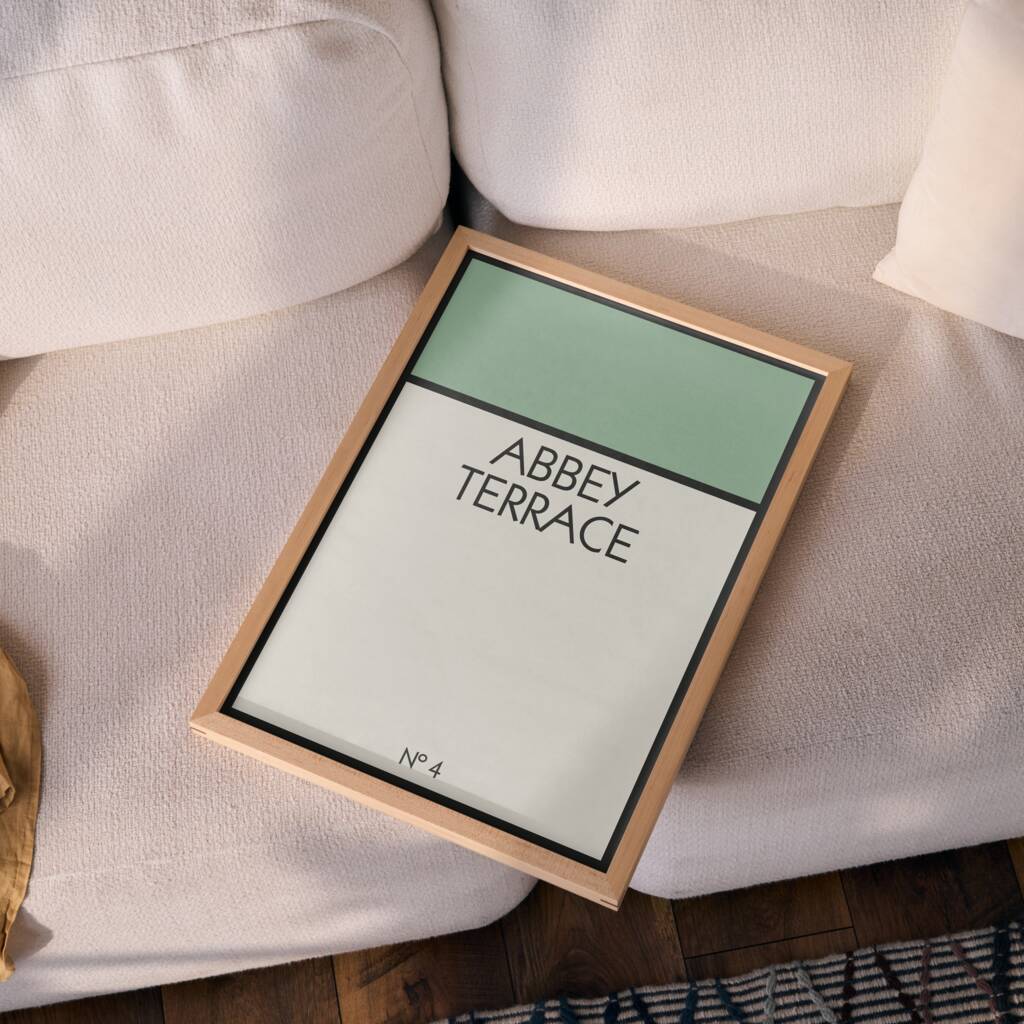 Custom Monopoly Style Address Print -  New Home Gift - DreamBrothers